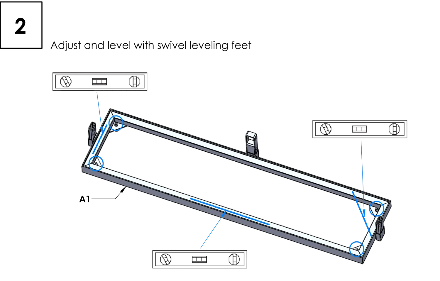 Green Divider frame assembly step 2