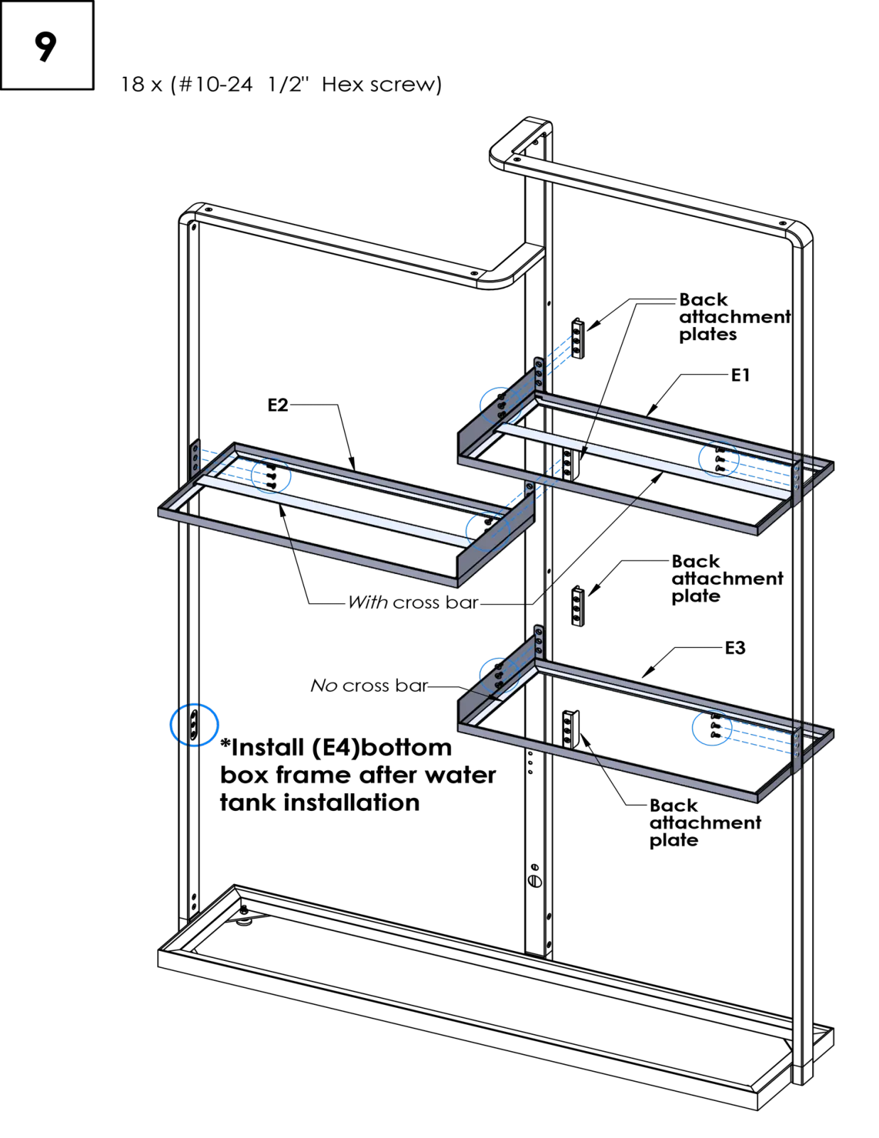 Green Divider frame assembly step 9