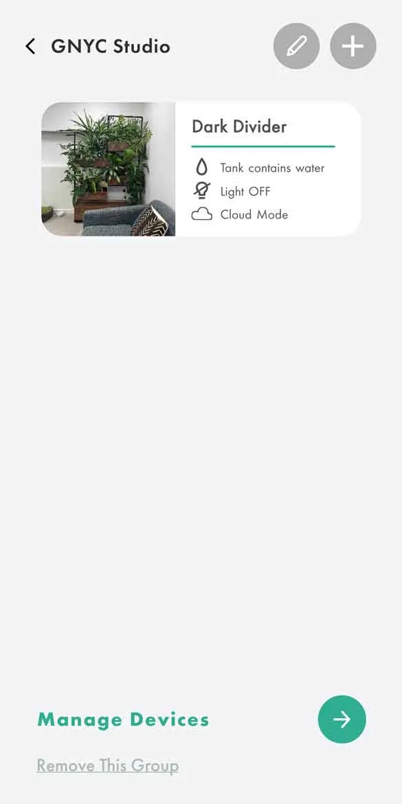 Add device to group in Biotic Instruments app