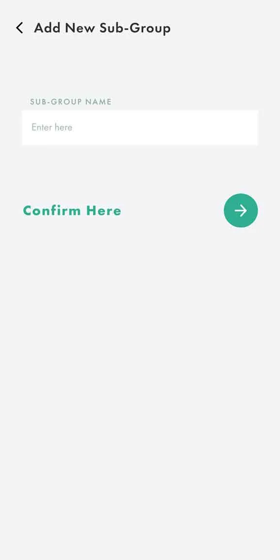 Add subgroup in Biotic Instruments app